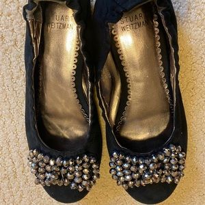 Stuart Weizman girls black dress shoes